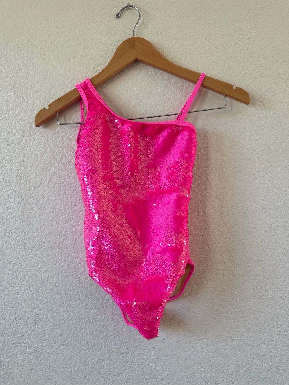 Shade Critters Palm Beach Hot Pink Sequin Mermaid Swimsuit EUC size 8